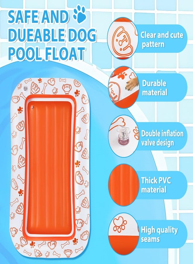 RGJ Inflatable Dog Pool Float, Dog Float Raft for Pool Lake River, Up to 220LB Dogs Floatie Boat Pet Float for Large Medium Small Dogs - Image 3