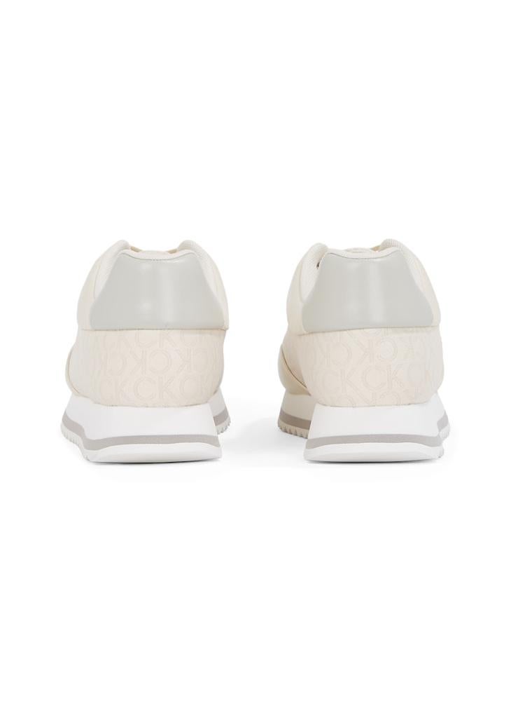 CALVIN KLEIN LACE UP JACQUARD RUNNER TRAINERS  - Image 3