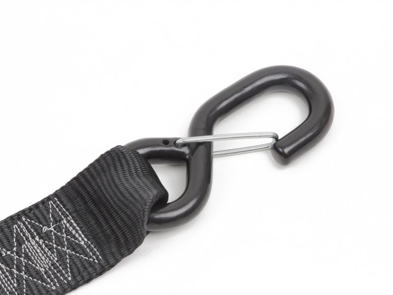 PowerTye 2in x 12 ft Cam Buckle Tie Down Made in USA with Heavy-Duty Latch Hooks - 600 lb. WLL / 1,800 Breaking Strength - Black (Pair) - Image 3