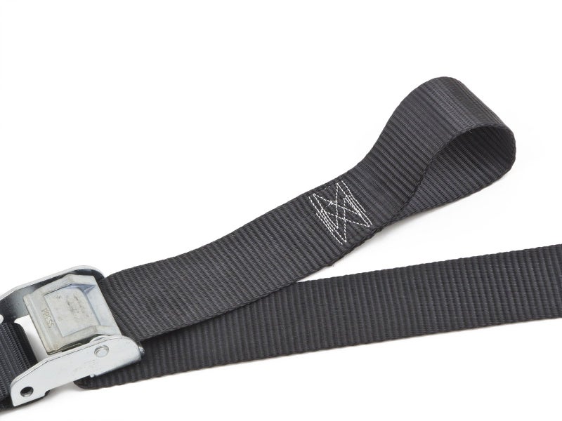 PowerTye 2in x 12 ft Cam Buckle Tie Down Made in USA with Heavy-Duty Latch Hooks - 600 lb. WLL / 1,800 Breaking Strength - Black (Pair) - Image 2