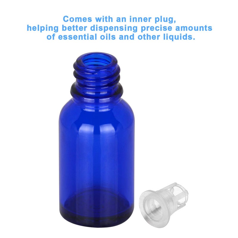 stonylab 15ml (0.5 oz) 6-Pack, Cobalt Glass Dropper Bottle, Blue Empty Glass Bottle with Glass Dropper, Inner Plug and Label for Laboratory Solutions and Chemical Liquids - Image 5