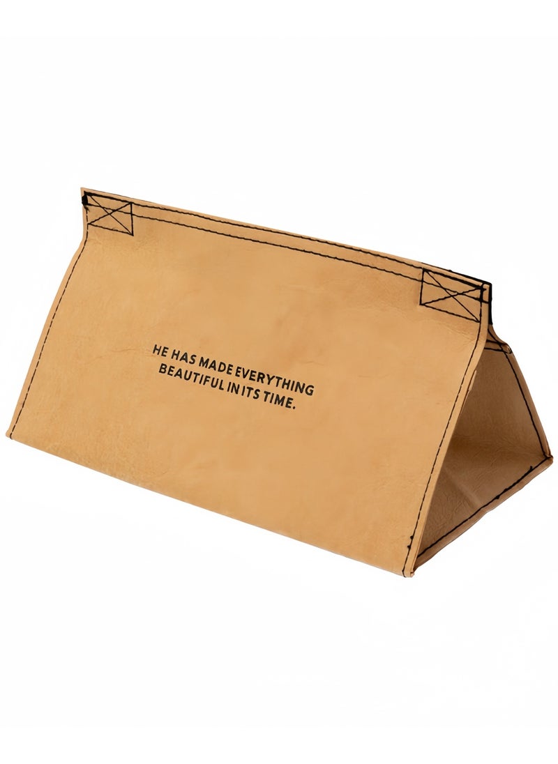 DRAVEN - GG - Desktop Tissue Box Cover Kraft Paper Creative Simplicity Napkin Holder Pumping Paper Case Dispenser for Home Office Washable Durable - Image 1