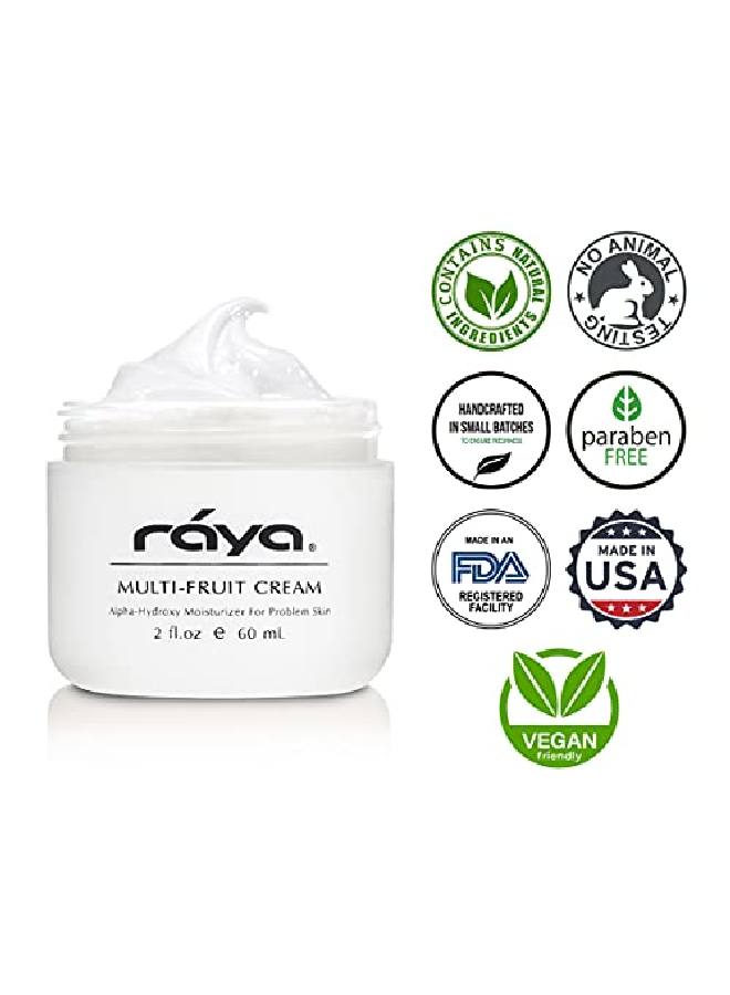 Raya كريم متعدد الفواكه مع AHA (G323) | علاج مرطب خفيف للوجه للبشرة الدهنية والمعرضة للبثور | يساعد في منع الرؤوس السوداء والرؤوس البيضاء والالتهابات | مصنوع من الأحماض الهيدروكسية ألفا - Image 5