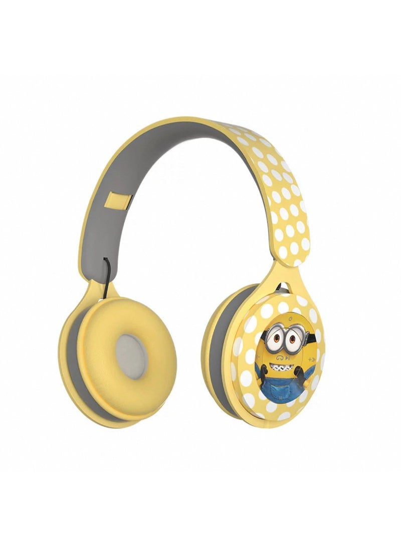 Foldable Wireless Bluetooth Headset for Students and Children, Gaming Headset, Supports FM Computer and Mobile Phone Music, Stereo Headset - Image 1