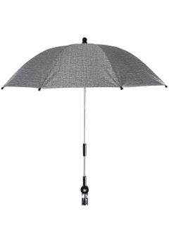 Baby Stroller Umbrella - Wheelchair Pushchair Parasol with UV Rays and Rain Sun Shade Cover. Clamp-On Rain Canopy for Wheelchair, Pushchair, Baby Stroller, and Bleacher (85cm,Grey)
