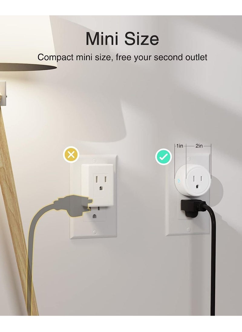 Ghome - GHome Smart Mini Smart Plug, 2.4G Wi-Fi Outlet Socket Compatible with Alexa and Google Home Smart Life, APP Control with Timer Schedule Function, No Hub Required - Image 1
