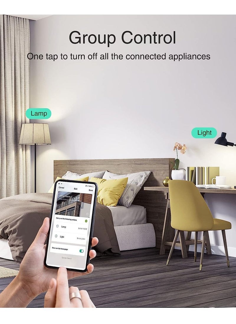 Ghome - GHome Smart Mini Smart Plug, 2.4G Wi-Fi Outlet Socket Compatible with Alexa and Google Home Smart Life, APP Control with Timer Schedule Function, No Hub Required - Image 1
