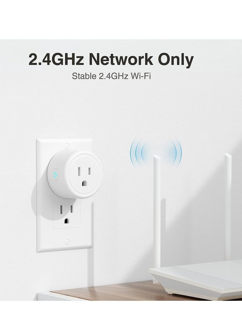 Ghome - GHome Smart Mini Smart Plug, 2.4G Wi-Fi Outlet Socket Compatible with Alexa and Google Home Smart Life, APP Control with Timer Schedule Function, No Hub Required - Image 1