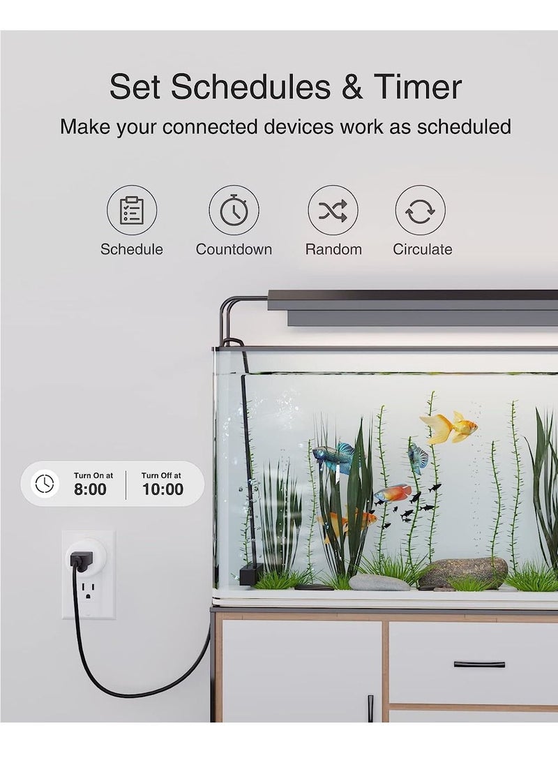 Ghome - GHome Smart Mini Smart Plug, 2.4G Wi-Fi Outlet Socket Compatible with Alexa and Google Home Smart Life, APP Control with Timer Schedule Function, No Hub Required - Image 1