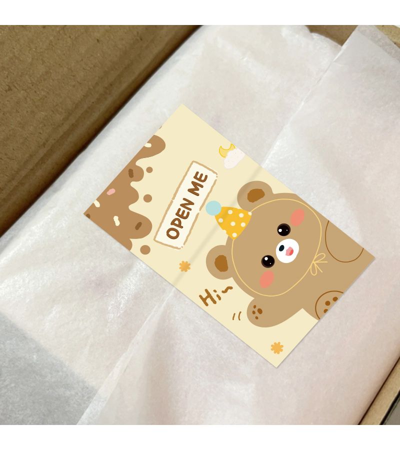 Green Rabbit 50 Self Sealing Stickers Glossy Rectangle Cartoon Labels for Gift Packaging Decor - Image 5