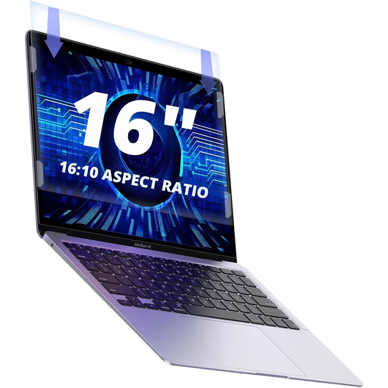 Saco Easy Fix Glossy Screen Guard 16 Inch for Lenovo Legion 5 16ACH6H | Lenovo Ideapad Slim 5 Pro 16 Inch | Ideapad Slim 5 AI 16IMH9 Series Laptop [16:10 Ratio],Removable, 9H Hardness, Glue Free - Image 1