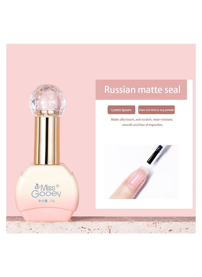 Miss Gooey Matte Nail Art Sealant Matte Reinforced Phototherapy Adhesive Removable Nail Polish  - Image 4