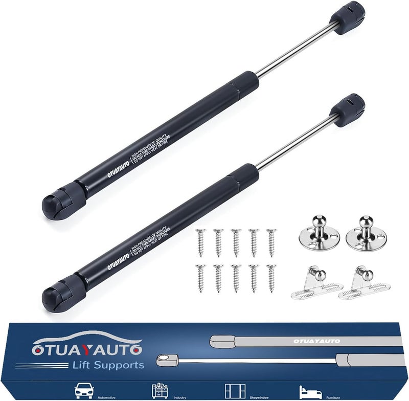 OTUAYAUTO 12 inch Gas Struts  107N24Lbs Universal Lift Support with Mounting Brackets C1603795  Gas Shocks for Tool Box Truck Cap Hydraulic Door Hinge Cabinet Gas Strut RV Door Strut