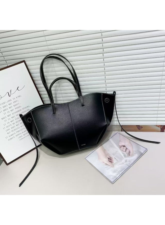POLLEN Shoulder Totebag,Leather Material,BIG SIZE