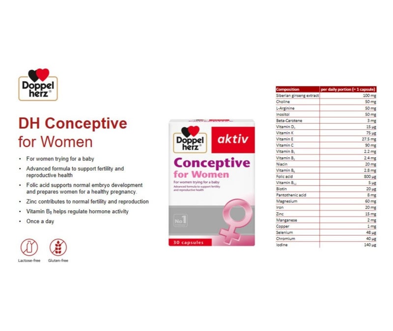 Doppelherz Conceptive For Women Capsules 30"S - Image 2