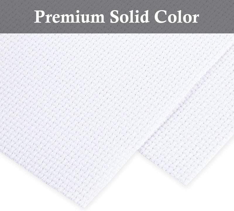 CANFOISON Aida Cloth Big Size 16 Count, White Cross Stitch Fabric, 39 inch by 60 inch - Image 4