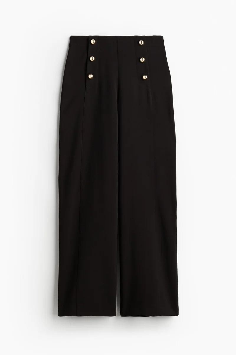 H&M Button-front twill trousers