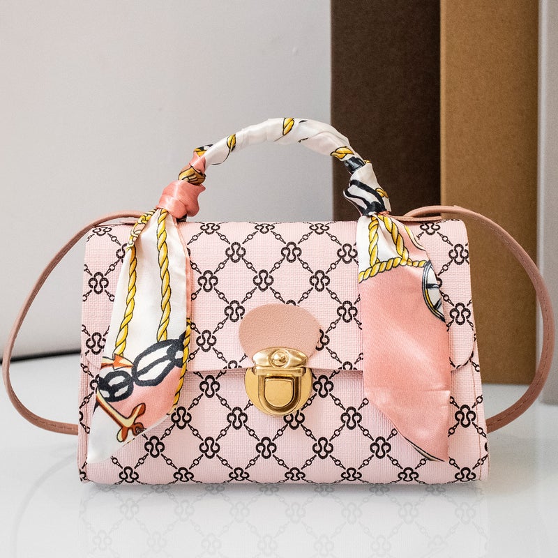 Retro Printed Silk Scarf Single Shoulder Crossbody Small Square Bag Versatile Casual Bag Women'S Bag Dropshipping - Image 3
