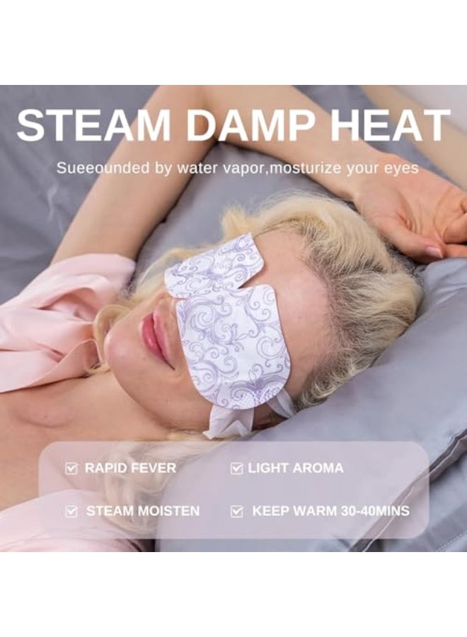 10 Pcs Steam Eye Mask, Lavender Heated Eye Mask, Disposable u0026 Self-Heating, Eye Care for Dry Eyes, Dark Circles, Puffy Eyes, Puffiness and Eye Fatigue - Image 3