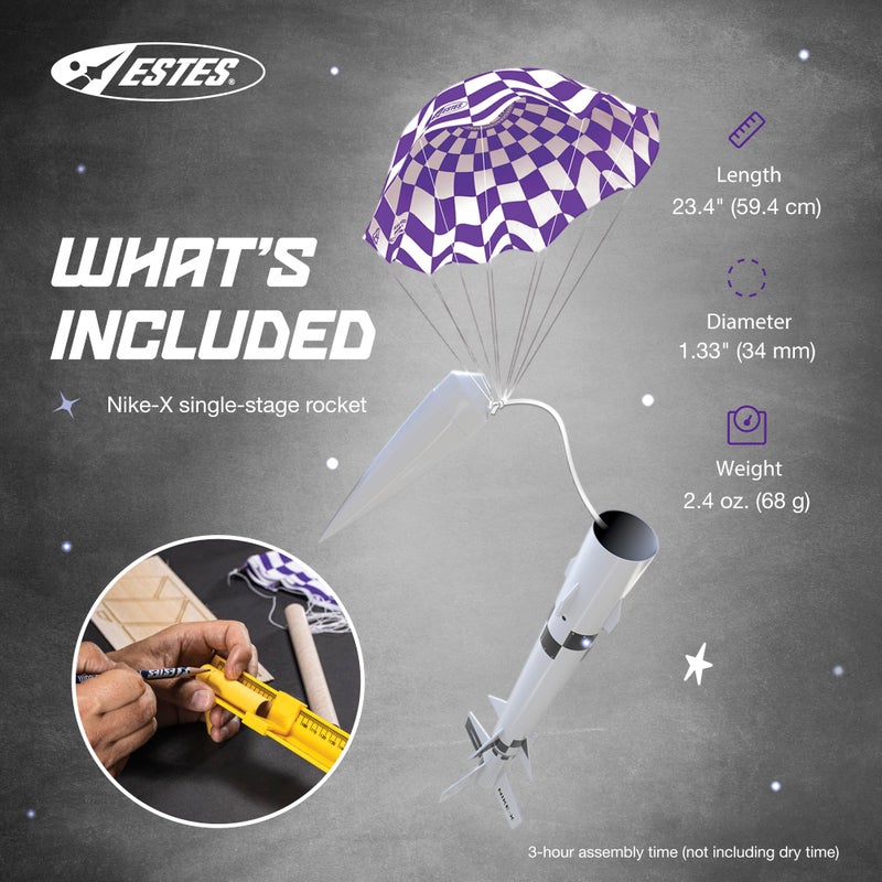 Estes 7259 Nike-X Rocket-Building Kit, Advanced Flying-Rocket Model Kit for Ages 10+ - Image 3