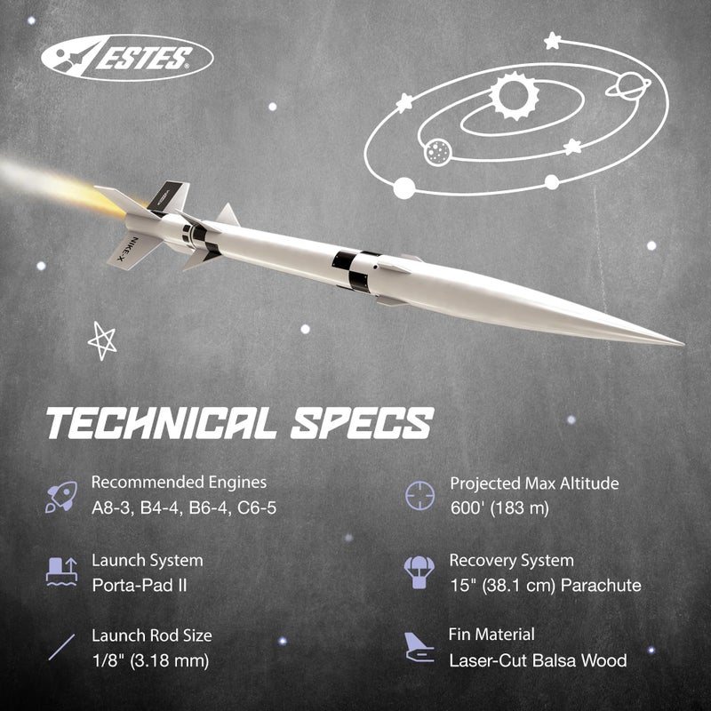 Estes 7259 Nike-X Rocket-Building Kit, Advanced Flying-Rocket Model Kit for Ages 10+ - Image 5