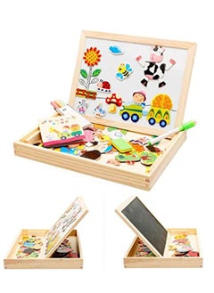 Generic Wooden Educational Puzzle Toy with Magnetic Art Holder Animal Shape for Kids  - Image 1