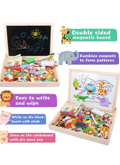 Generic Wooden Educational Puzzle Toy with Magnetic Art Holder Animal Shape for Kids  - Image 2