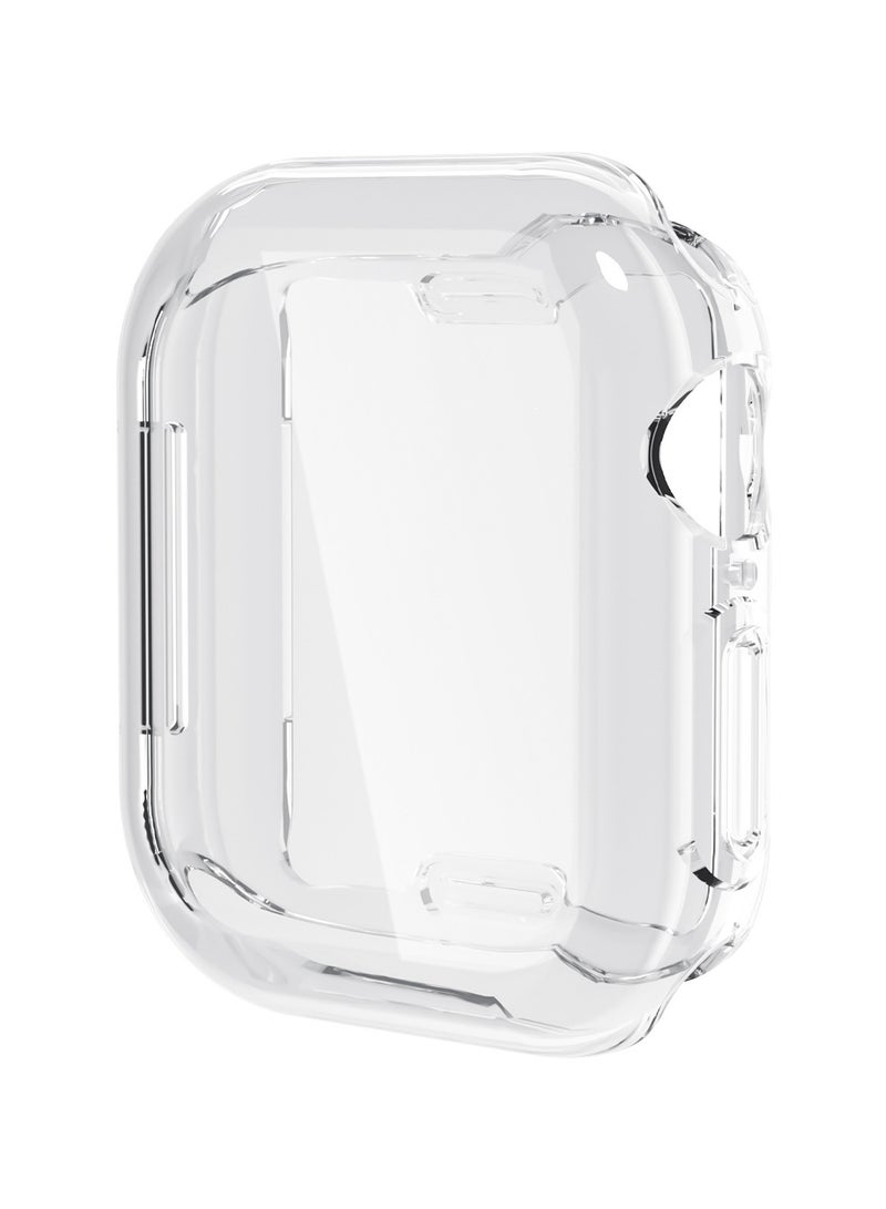 كومبي 4 قطع من حافظة حماية شاشة عالية الدقة من مادة TPU كاملة التغطية لساعة Apple Watch SE3 مقاس 40 مم، شفافة/سوداء/زرقاء/فضية - Image 3