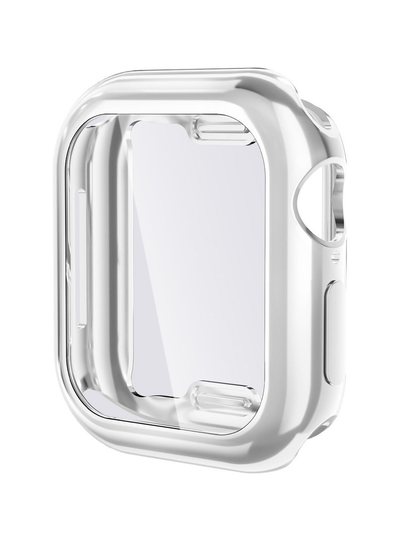 كومبي 4 قطع من حافظة حماية شاشة عالية الدقة من مادة TPU كاملة التغطية لساعة Apple Watch SE3 مقاس 40 مم، شفافة/سوداء/زرقاء/فضية - Image 4