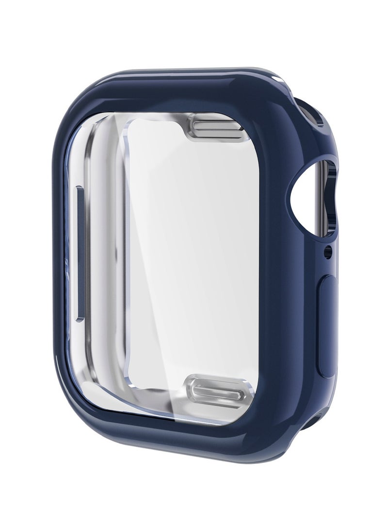 كومبي 4 قطع من حافظة حماية شاشة عالية الدقة من مادة TPU كاملة التغطية لساعة Apple Watch SE3 مقاس 40 مم، شفافة/سوداء/زرقاء/فضية - Image 5