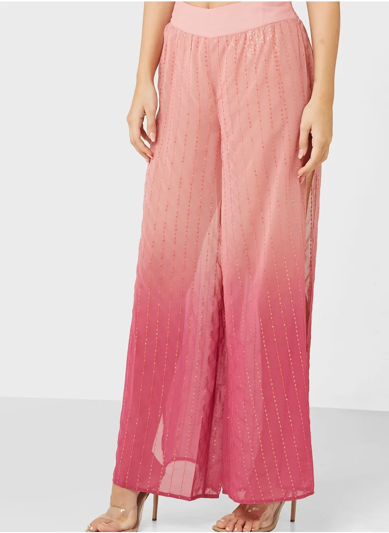 RIVER ISLAND Ombre Flared Bottom Trouser