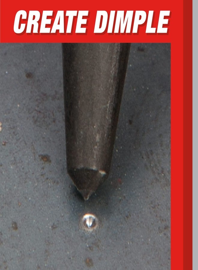 Performance Tool W7550 Automatic Center Punch HD - Precise and Durable Tool for Marking and Punching Materials, Black - Image 4