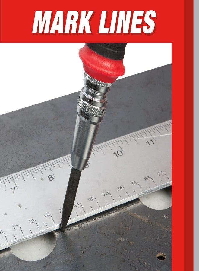 Performance Tool W7550 Automatic Center Punch HD - Precise and Durable Tool for Marking and Punching Materials, Black - Image 3