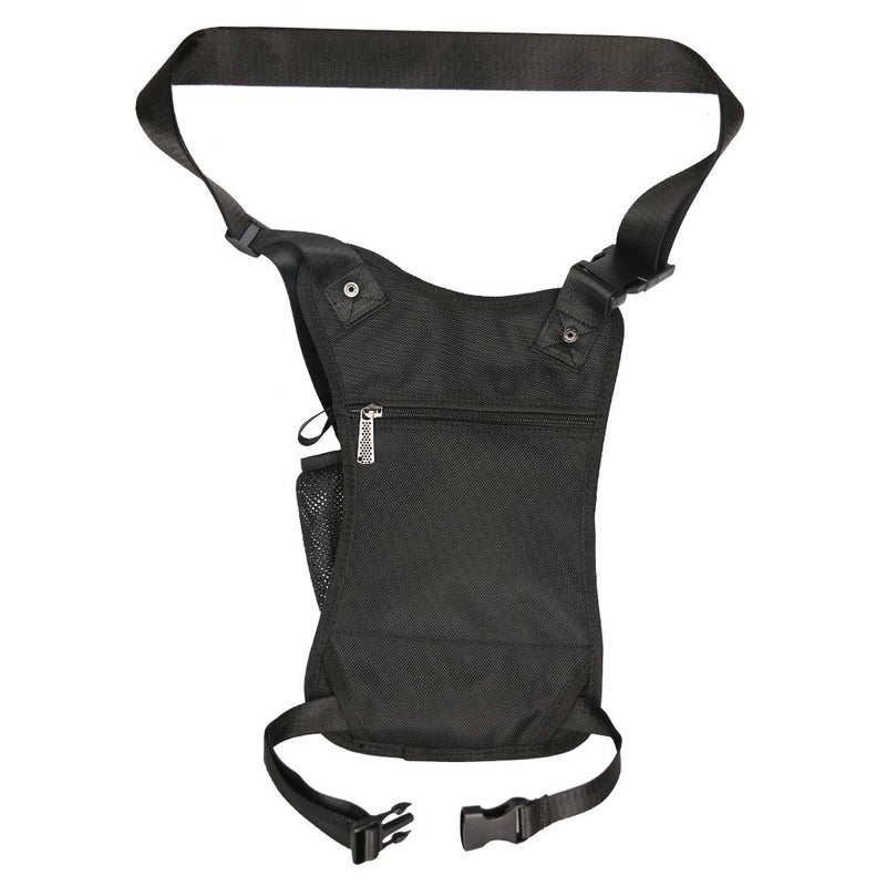 Larswon Thigh Pouch Bag - Tactical Waist Pack for Motorcycle, Waterproof Black - Image 4