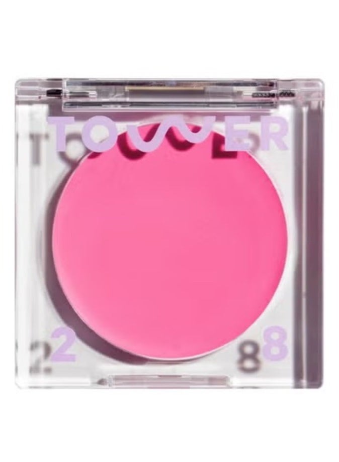 Tower 28 BeachPlease Lip + Cheek Dewy Cream Blush , Dream Hour - sun-kissed bright pink 4.5g – Multi-Use, Buildable Color for a Natural Glow - Image 1