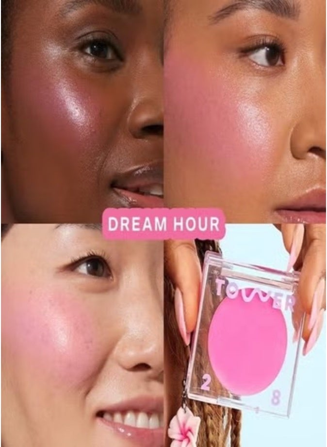 Tower 28 BeachPlease Lip + Cheek Dewy Cream Blush , Dream Hour - sun-kissed bright pink 4.5g – Multi-Use, Buildable Color for a Natural Glow - Image 2
