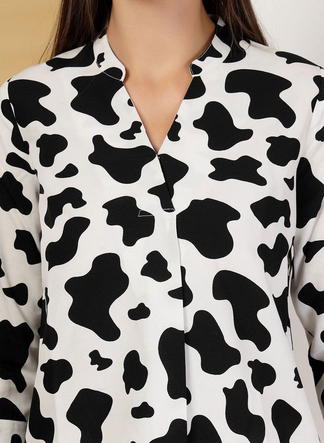 Rue Collection Abstract Printed Cotton Top for Women - Image 2