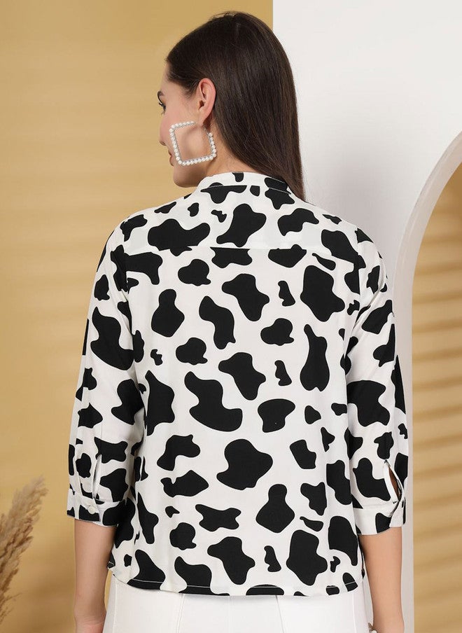 Rue Collection Abstract Printed Cotton Top for Women - Image 5