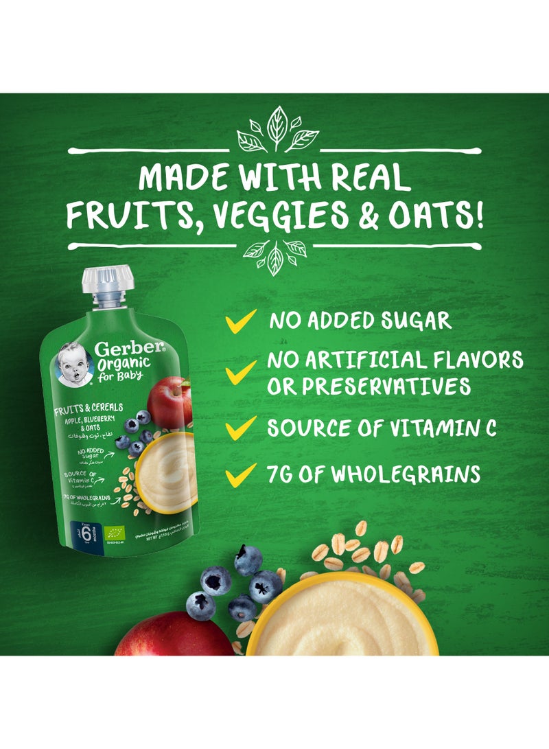 Gerber Organic Porridge In Apple Blueberry Oats - Image 2