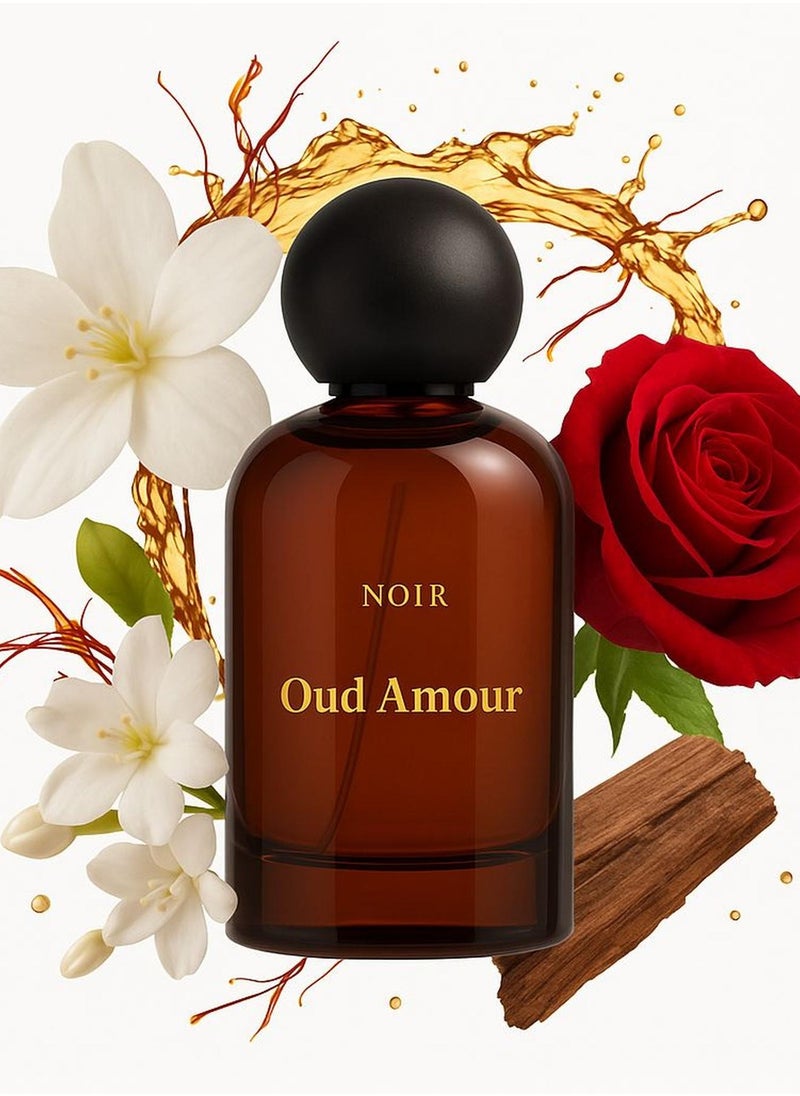 noir Oud Amour Eau de Parfum for Women – Luxurious Floral Oud with Jasmine, Rose & Sandalwood | Long Lasting - 100ml  - Image 1