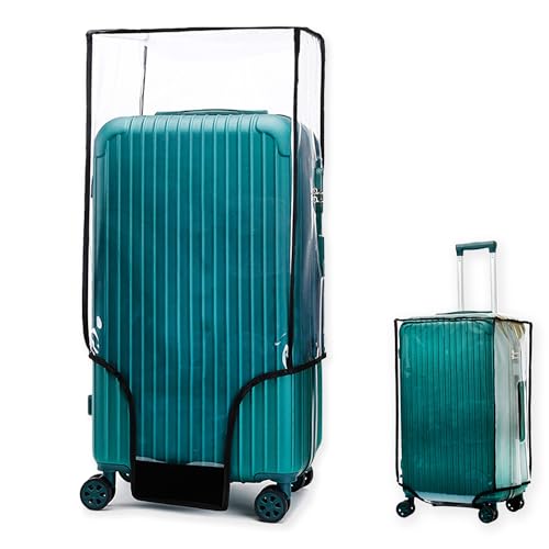ZOUNI 26 Inch Waterproof Transparent Luggage Cover Protectors, Clear PVC Travel Luggage Protector Suitcase Cover Protectors for Wheeled Suitcase (26"（18" L x 11" W x 26" H）) - Image 1