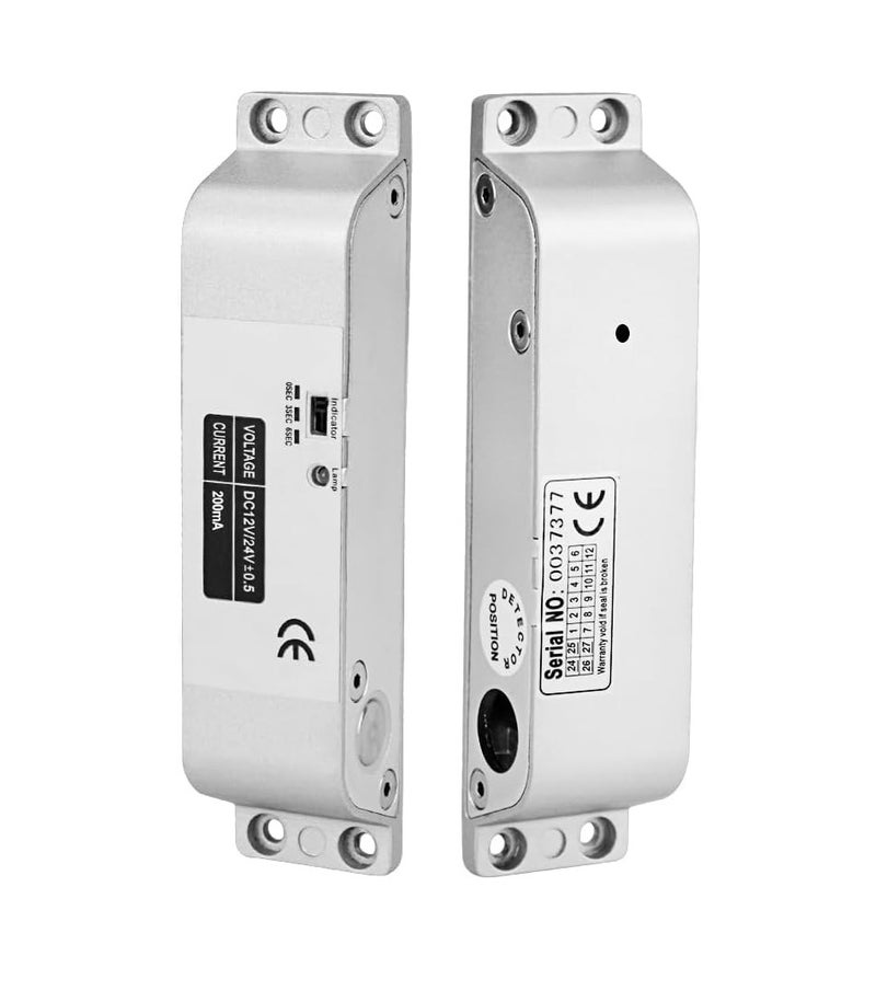 AGYMNX Fail Safe DC12V Electric Bolt Mortise Door Lock Electronic Drop Bolt Lock with time delay Normally Close for Access Control Security System - Image 1
