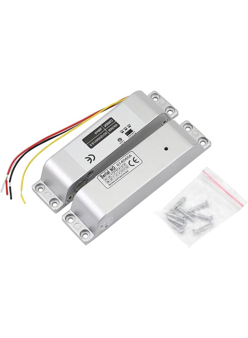 AGYMNX Fail Safe DC12V Electric Bolt Mortise Door Lock Electronic Drop Bolt Lock with time delay Normally Close for Access Control Security System - Image 4