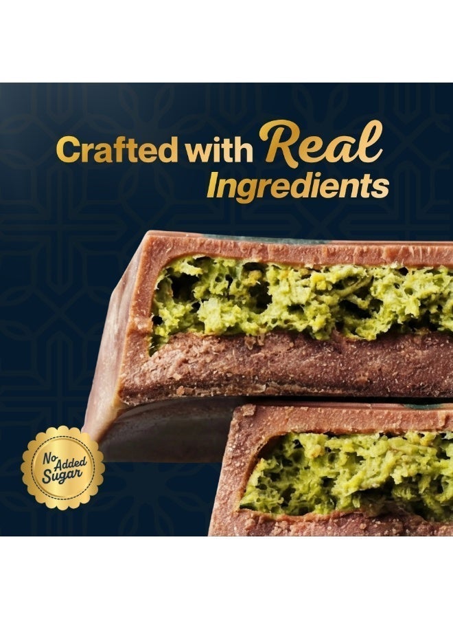 DUBELLO Dubai Chocolate 100g – Premium Milk Chocolate with Pistachio Cream & Crispy Kunafa – No Added Sugar – Luxury Middle Eastern Style Chocolate Bar – Gourmet Gift - Image 3