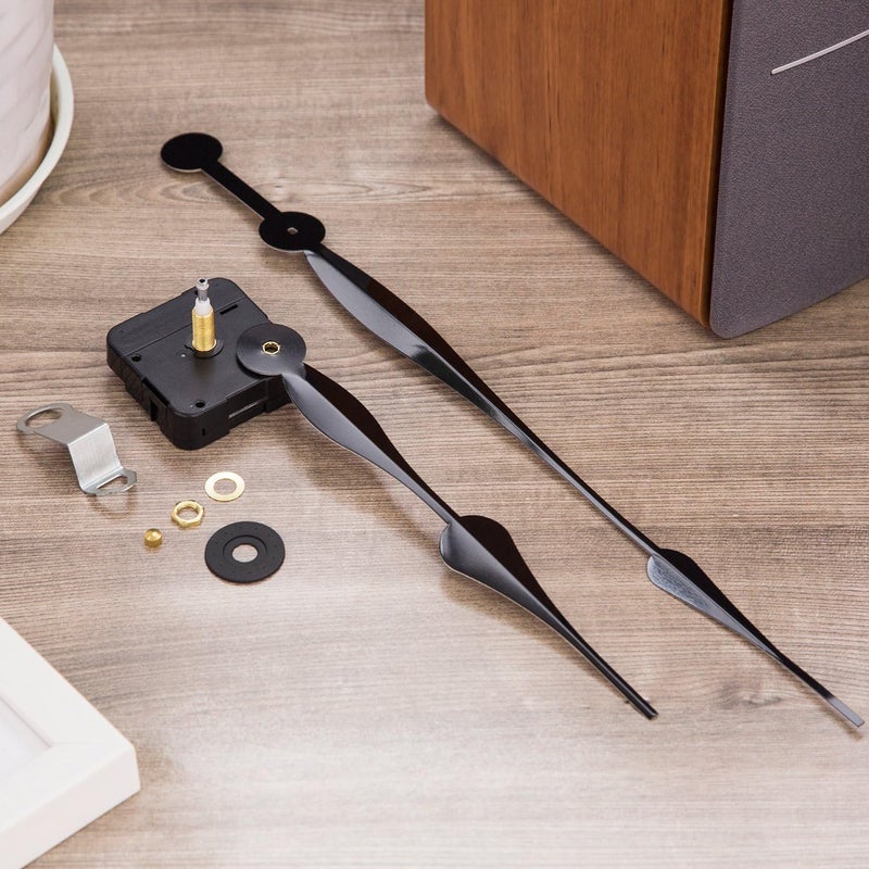 TERBBU High Torque Quartz Clock Movement Kit - 12" Spade Hands, Easy DIY Wall Clock Assembly, Perfect for Clock Repair & Custom Projects (Black) - Image 5
