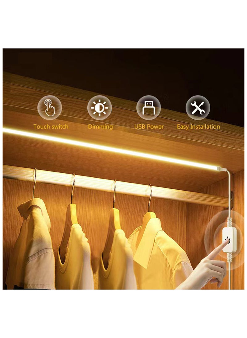 Generic شريط إضاءة LED 5 فولت USB 9.84 قدم / 3 متر 960 مصباح LED قابل للتعتيم 3000 كلفن أبيض دافئ إضاءة خلفية للتلفاز USB شريط إضاءة مرن أسفل الخزانة لغرفة النوم والمطبخ والديكور المنزلي والإضاءة التي يمكنك صنعها بنفسك  - Image 4