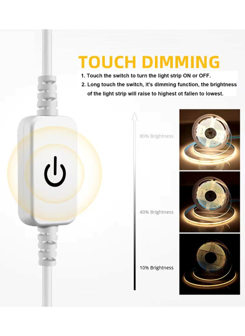 Generic شريط إضاءة LED 5 فولت USB 9.84 قدم / 3 متر 960 مصباح LED قابل للتعتيم 3000 كلفن أبيض دافئ إضاءة خلفية للتلفاز USB شريط إضاءة مرن أسفل الخزانة لغرفة النوم والمطبخ والديكور المنزلي والإضاءة التي يمكنك صنعها بنفسك  - Image 2