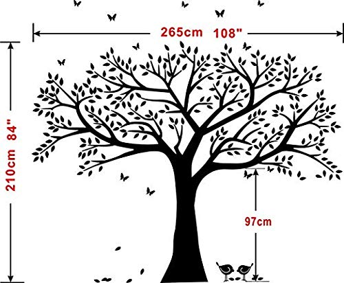 MAFENT Giant Family Photo Tree Wall Decal Wall Sticker Vinyl Mural Art for Home Decor Room Decor (Black) - Image 4