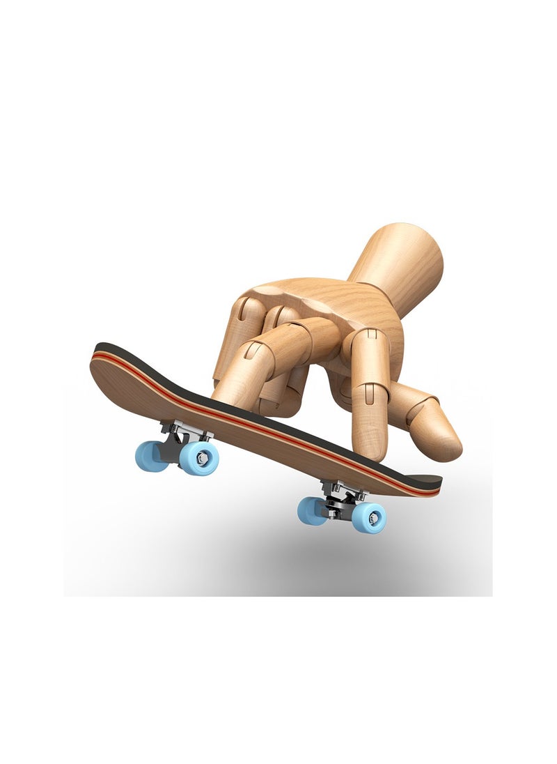 Generic - Finger Skateboard, Alloy Mini Skateboard Deck with Pro Fingerboard Tools and Bearing (Black Wheels) - Image 1