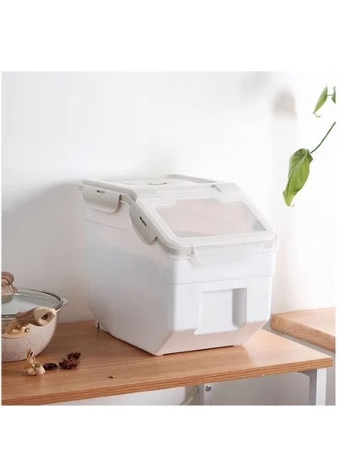 Household Kitchen Waterproof and Moisture-Proof Plastic Sealed Storage Box, Rice Flour and Other Grain Storage Tanks (10kg)  - Image 3